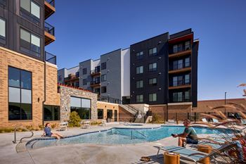 Resort style pool and hot tub